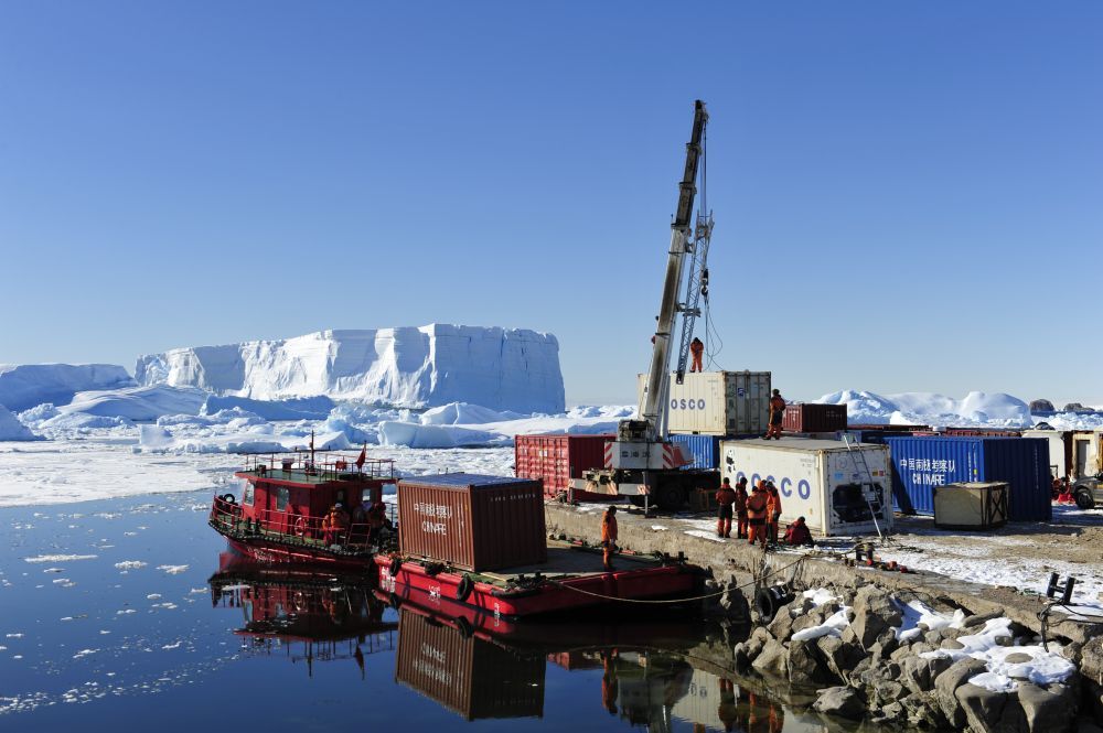 中山基地「パンダ埠頭」（資料寫真）。撮影?張建松