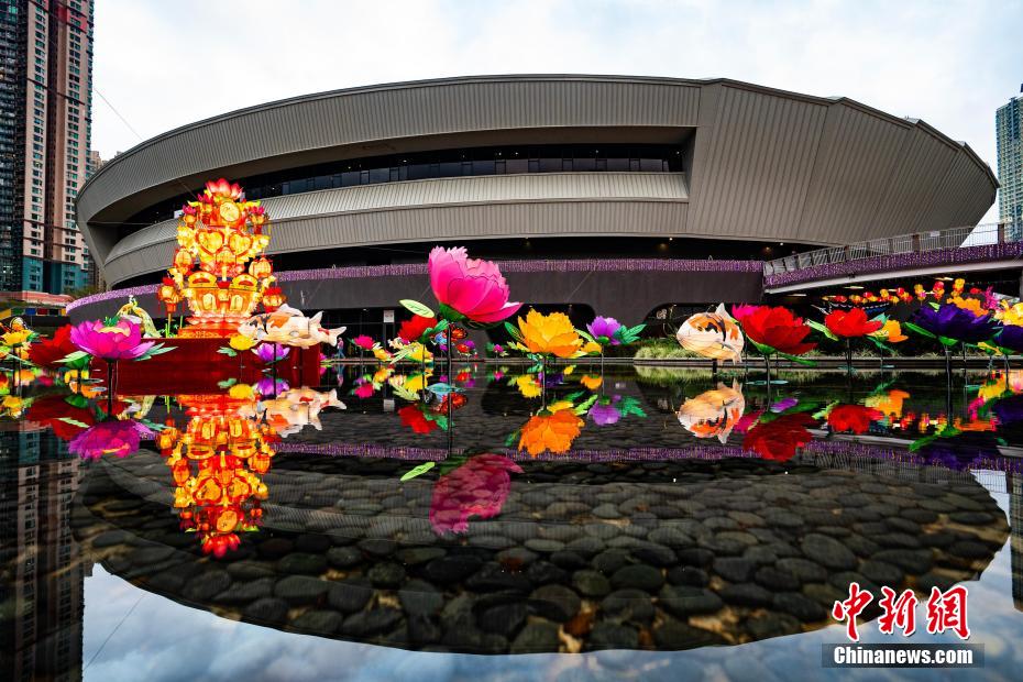 元宵節(jié)控え、華やかなランタンが登場(chǎng)　香港特區(qū)