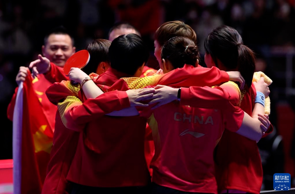 世界卓球団體戦、中國女子が日本を3対2で下し6連覇