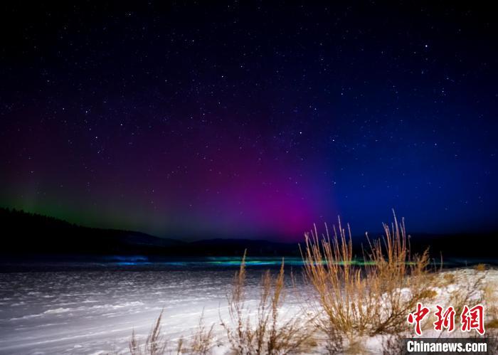 2023年以來、観光客が何度もオーロラ鑑賞に成功している漠河（寫真提供?漠河市黨委員會宣伝部）。