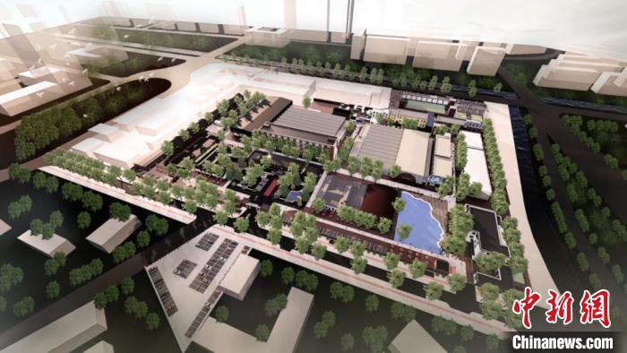 天津初の「封神演義」をテーマにした特色あるパーク「哪吒設(shè)計小鎮(zhèn)」の完成予想図（寫真提供?天津市河西區(qū)）。 