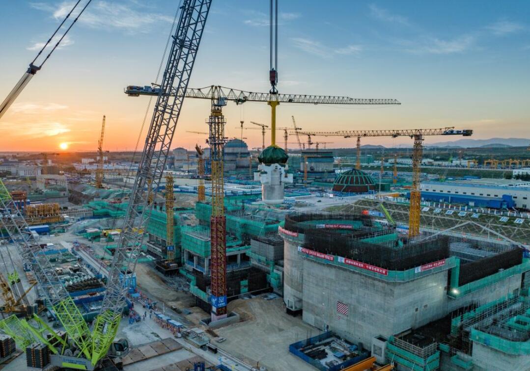 2023年8月10日に撮影された玲竜1號(hào)の建設(shè)現(xiàn)場(chǎng)。畫(huà)像提供は中國(guó)原子力動(dòng)力研究設(shè)計(jì)院
