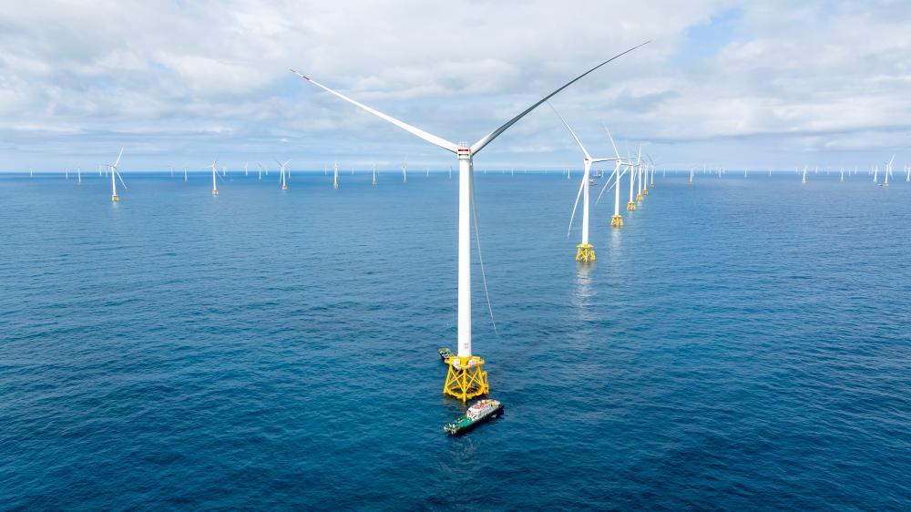 広東陽(yáng)江の明陽(yáng)「青州四」洋上風(fēng)力発電プロジェクト。（畫像提供は取材先）