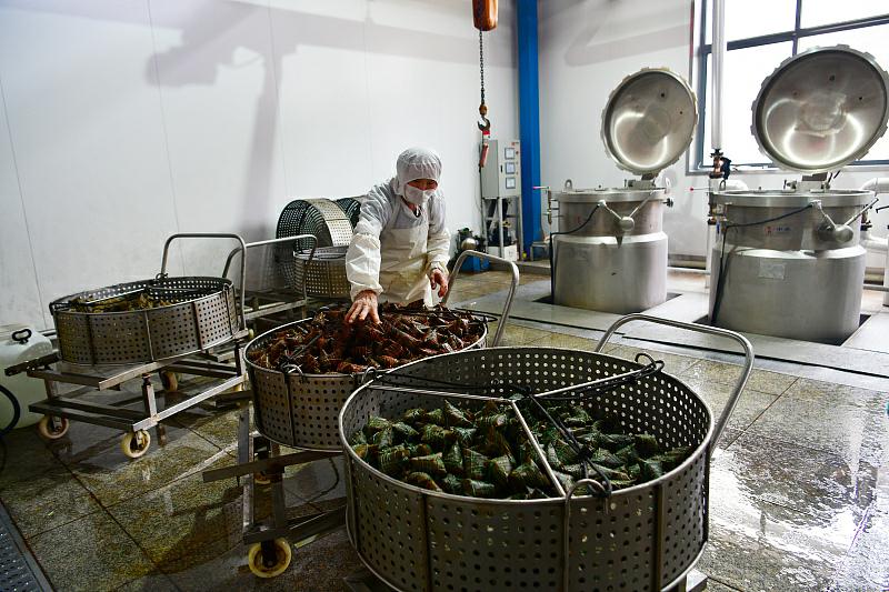 端午の節(jié)句、ちまき作りに追われる食品企業(yè)　湖北省宜昌