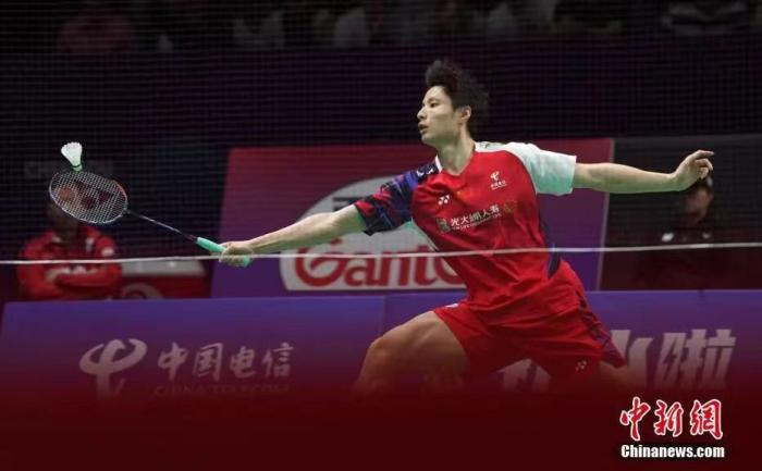  資料寫真：試合中の石宇奇選手（撮影?安源）。