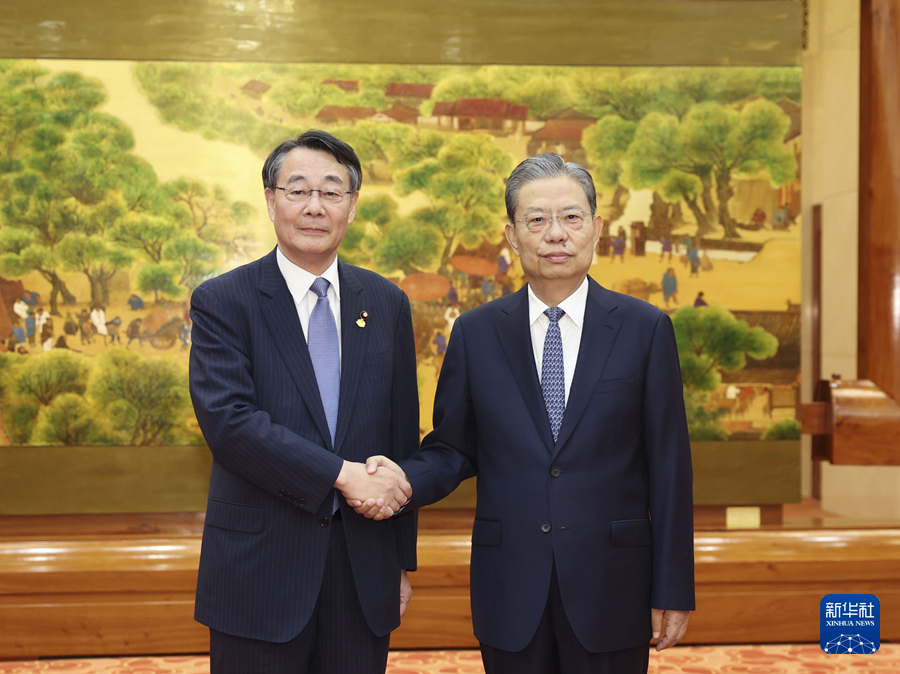 趙楽際全人代常務(wù)委員會(huì)委員長が日本の海江田萬里衆(zhòng)院副議長と會(huì)談