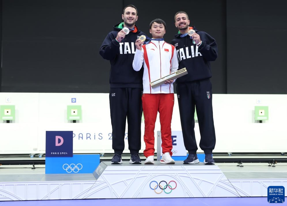 射撃男子10メートルエアピストル、中國の謝瑜選手が金　パリ五輪