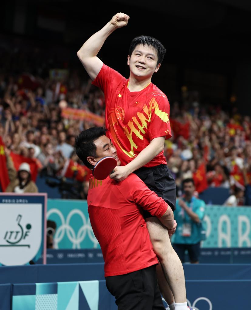 中國(guó)の樊振東選手が五輪卓球男子シングルスで初優(yōu)勝し、グランドスラム達(dá)成　パリ五輪