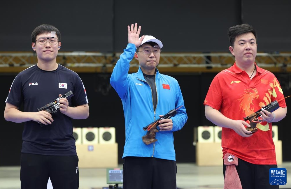 射撃男子ラピッドファイアピストルで中國の李越宏選手が金メダル　パリ五輪