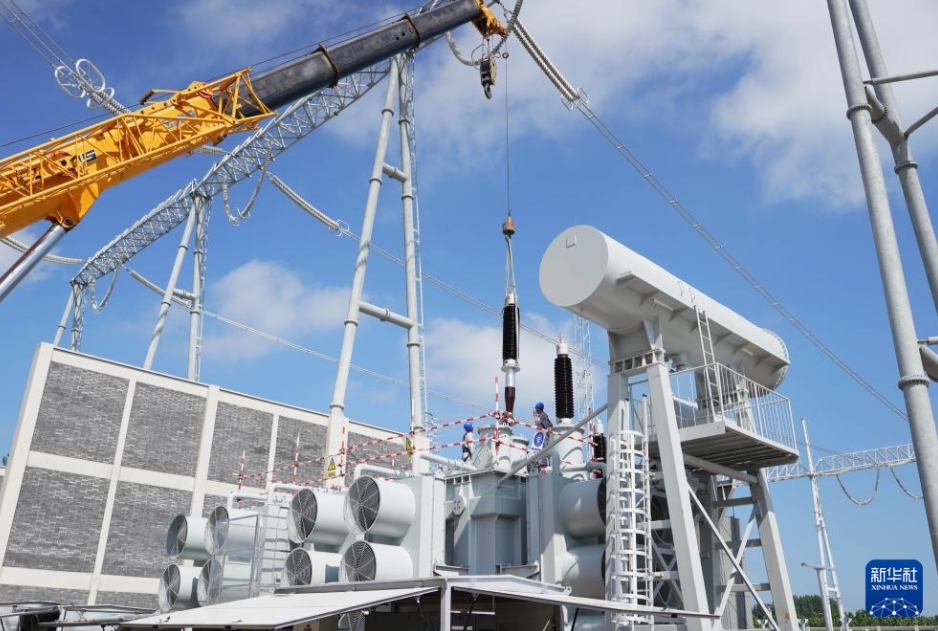 雄安（北京西）1千kV超高圧変電所拡張工事の建設(shè)が本格化　河北省