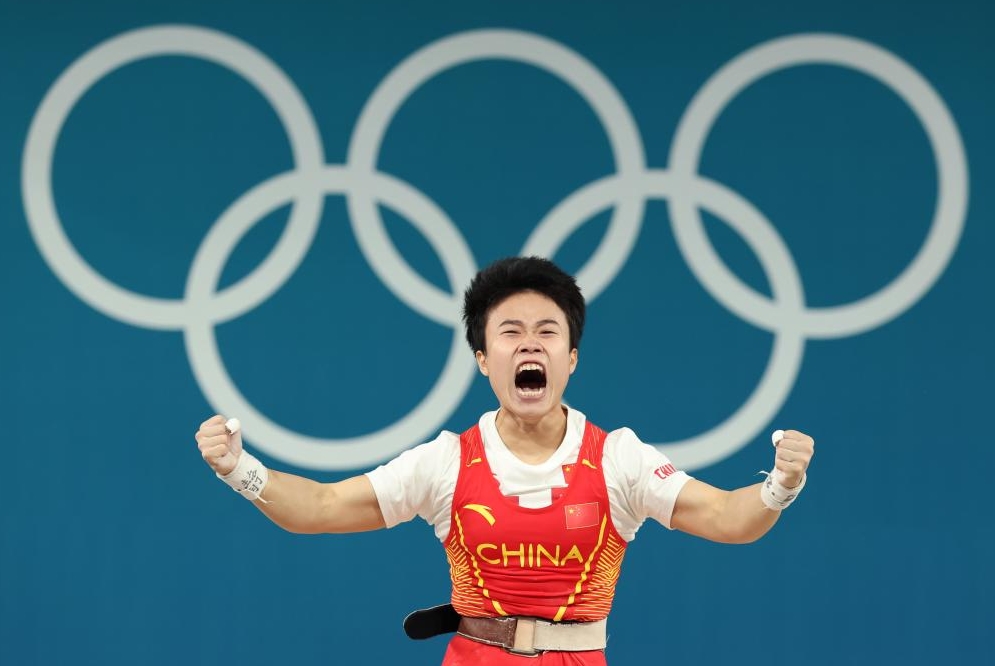 ウエイトリフティング女子49キロ級で中國の侯志慧選手が逆転優(yōu)勝　パリ五輪
