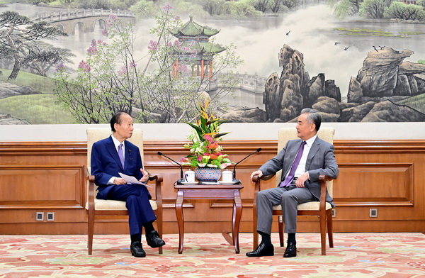 王毅氏が日中友好議員連盟代表団と會談