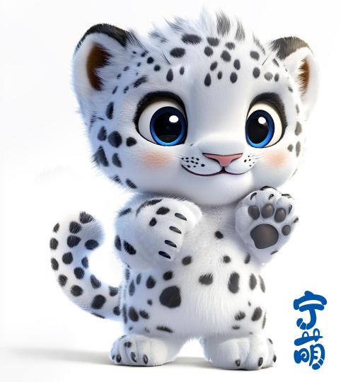 「ユキヒョウの都」の都市IPキャラクター「寧萌」（寫真提供?西寧市黨委員會宣伝部）。