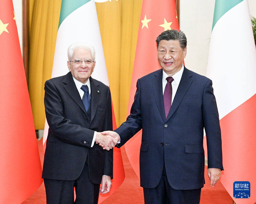 習近平國家主席がイタリアのマッタレッラ大統(tǒng)領と會談