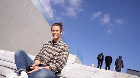 ロシア人記者?イワンさん。撮影?袁蒙