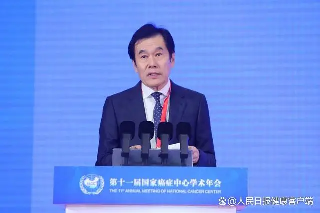 國家がんセンターのセンター長兼中國醫(yī)學(xué)科學(xué)院腫瘍病院の院長である赫捷氏。（寫真提供は主催者）
