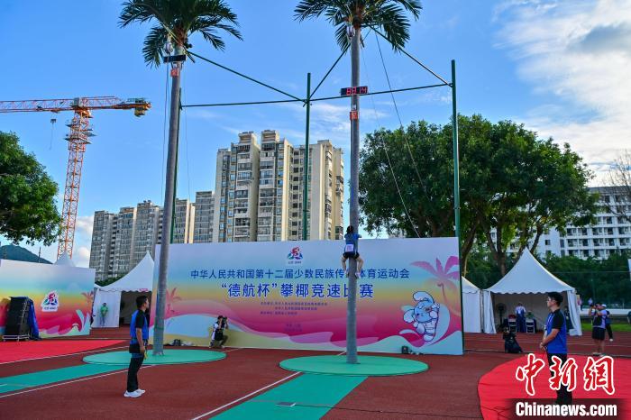 全國(guó)少數(shù)民族運(yùn)動(dòng)會(huì)に「ヤシの木早登り」が登場(chǎng)　海南省