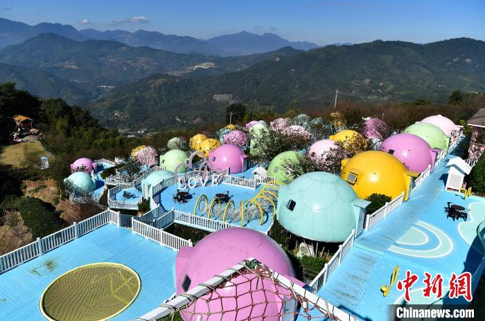 福建省華安県に建ち並ぶカラフルな民泊施設(shè)「テントウムシハウス」