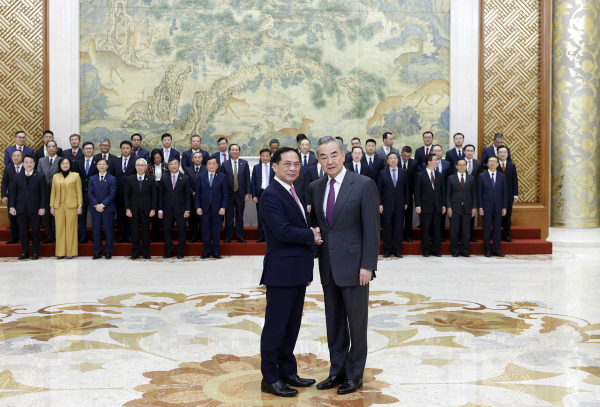 王毅氏が中越陸上國境畫定25周年記念行事に出席