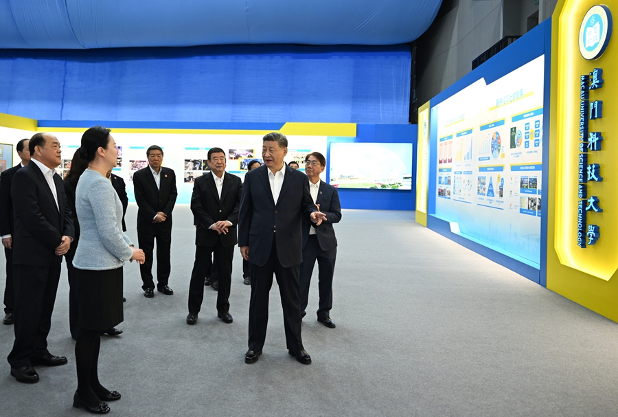 習(xí)近平國家主席が澳門科技大學(xué)を視察