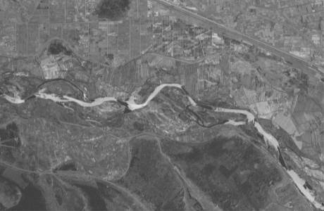 「水利1號(hào)」が伝送した黃河內(nèi)蒙古巴彥淖爾烏拉特前旗區(qū)間（畫像提供?水利部）。