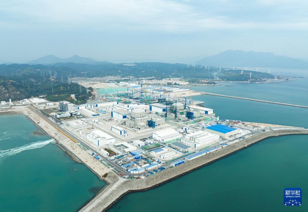 25年1月1日に撮影された建設(shè)中の漳州原発（ドローンで撮影）。畫像提供は漳州原発