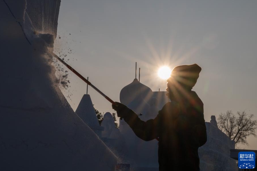 哈爾浜で國際雪像彫刻コンテスト開催　黒竜江省