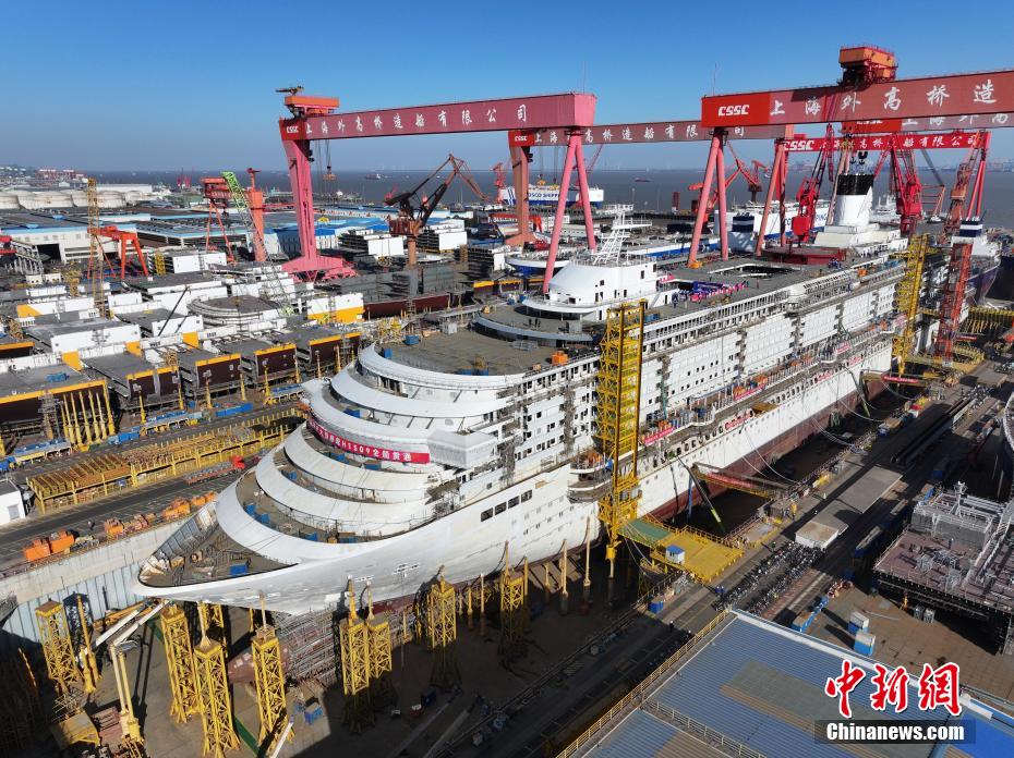 サイズアップした2隻目の國(guó)産大型クルーズ船「愛達(dá)?花城號(hào)」、船體組立が完了