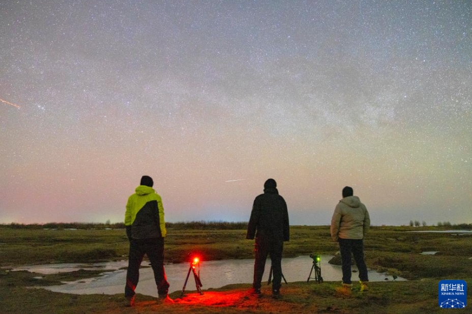 黒竜江省の各地にオーロラ