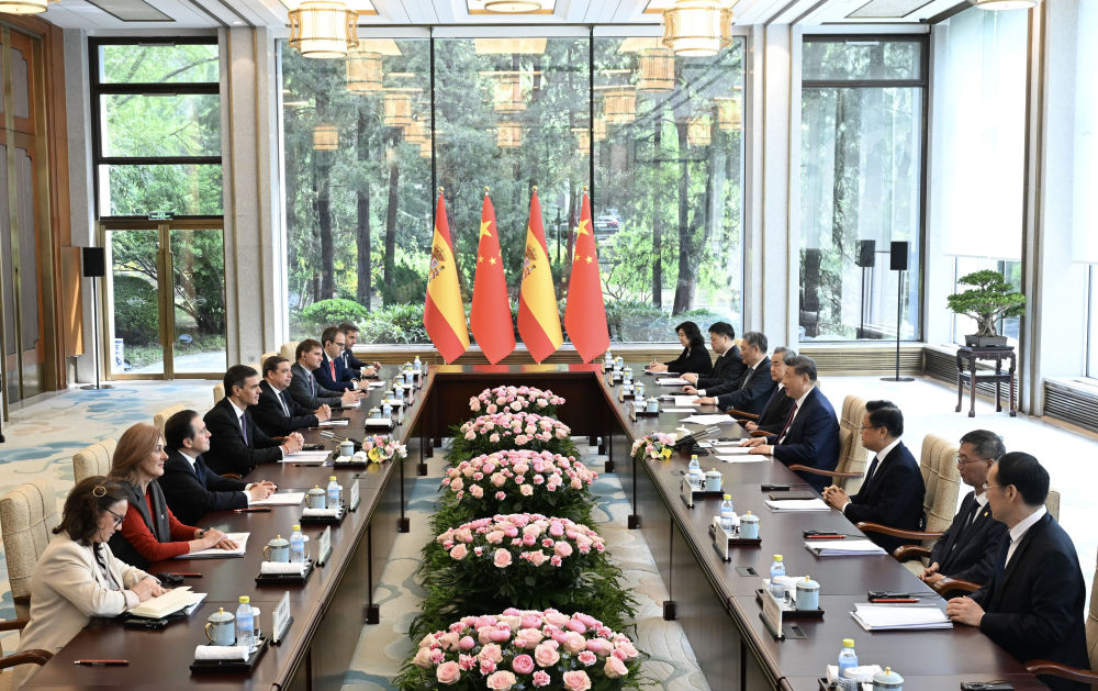 習(xí)近平國(guó)家主席がスペインのサンチェス首相と會(huì)談