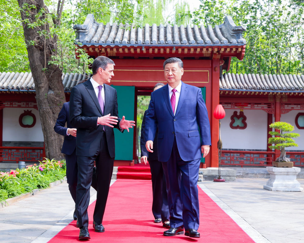 習(xí)近平國家主席がスペインのサンチェス首相と會(huì)談