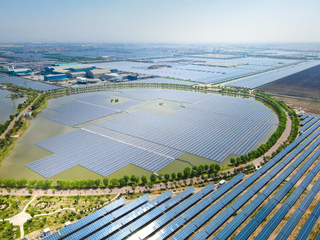 晉南鋼鉄集団有限公司1萬ムー太子湖太陽光発電プロジェクト（畫像提供：國網(wǎng)山西省電力公司）