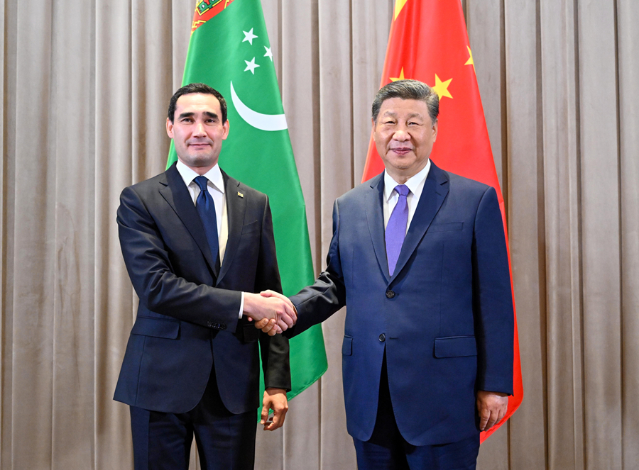 習(xí)近平國家主席がトルクメニスタンのベルディムハメドフ大統(tǒng)領(lǐng)と會談