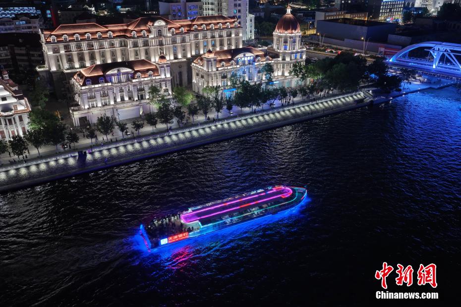 天津海河沿いの夜間ライトアップがアップグレード　天津市