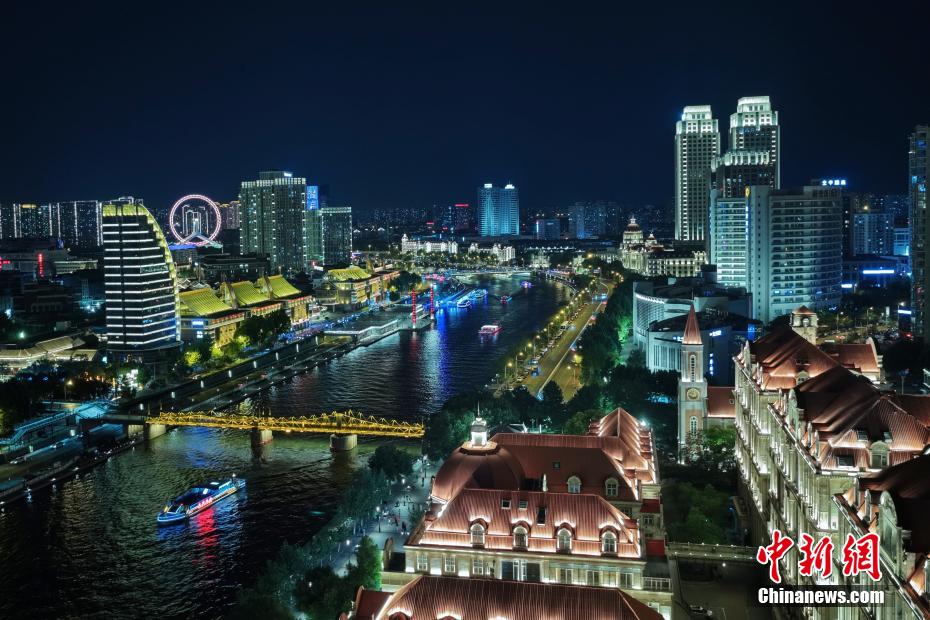 天津海河沿いの夜間ライトアップがアップグレード　天津市