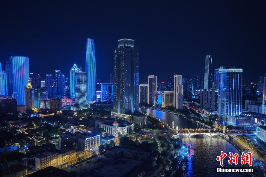 天津海河沿いの夜間ライトアップがアップグレード　天津市