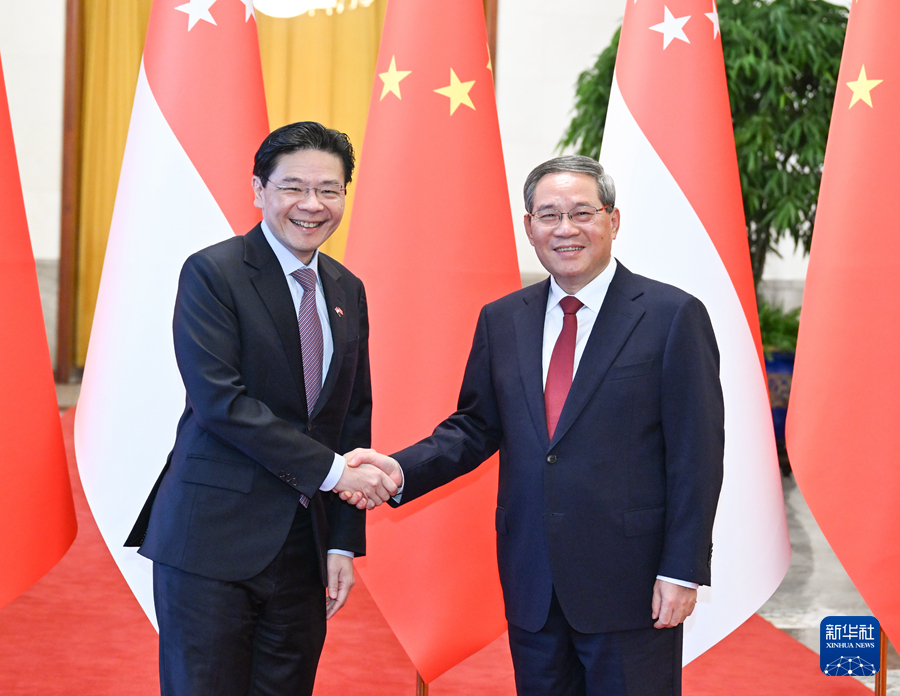 李強総理がシンガポールのローレンス?ウォン首相と會談