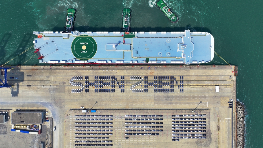 深汕協(xié)力區(qū)産の新エネ車1100臺(tái)超が船積みされ海外へ