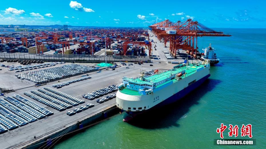 広西北部灣港、RORO航路が就航　中國車1千臺超が中東へ