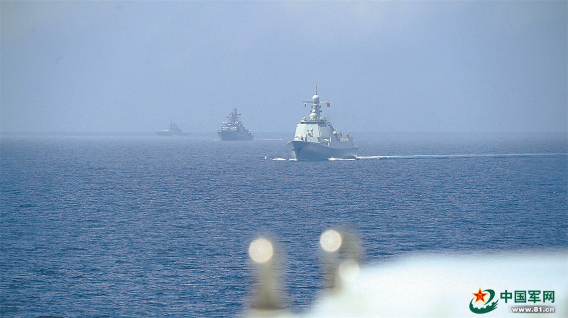 中露合同軍事演習(xí)「海上連合2025」は3日から海上実動演習(xí)段階に入った。（撮影?王可）