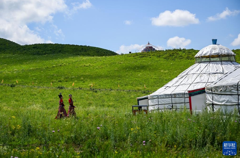 目の覚めるような緑が美しい夏の扎魯特草原　內(nèi)蒙古