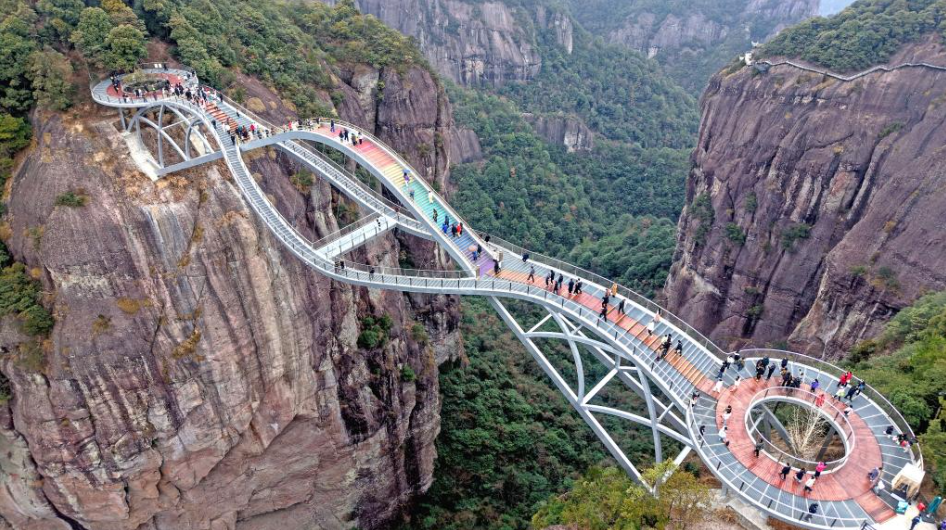 浙江省臺(tái)州市仙居県の神仙居景勝地にある如意橋（撮影?）