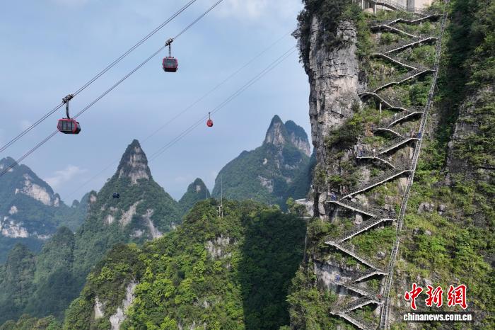 「登山王」目指し、3.6キロの険しい登山道に挑むランナーたち　湖南省張家界