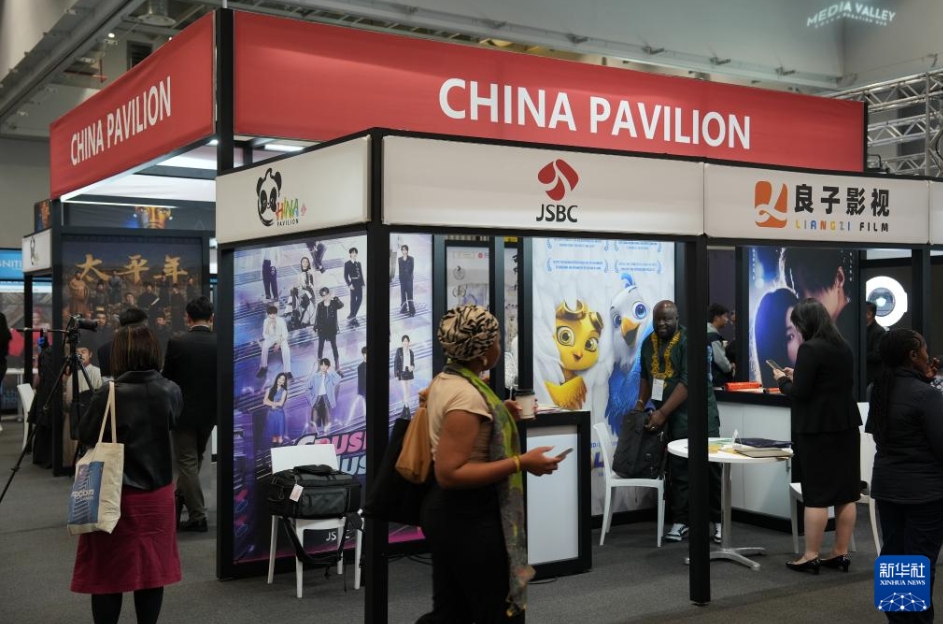 南アフリカケープタウンで開幕した「DISCOP AFRICA」で、注目を集めた「中國連合展示區(qū)」（9月1日撮影?王雷）。