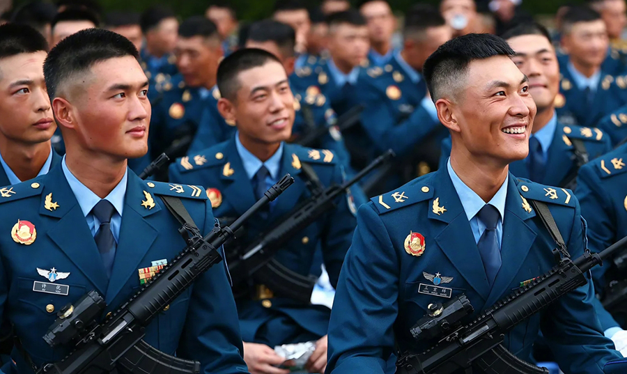 軍事パレード開始前の様子を捉えた寫真の數(shù)々　北京市