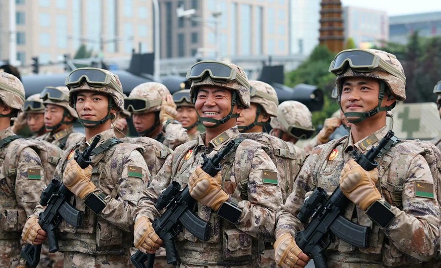 軍事パレード開始前の様子を捉えた寫真の數(shù)々　北京市