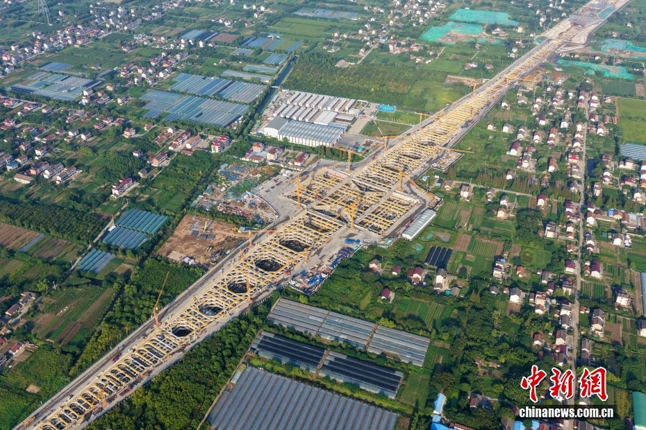 「上海-南京-合肥高速鉄道」の建設(shè)加速　海門北駅の工事進(jìn)捗率は7割超