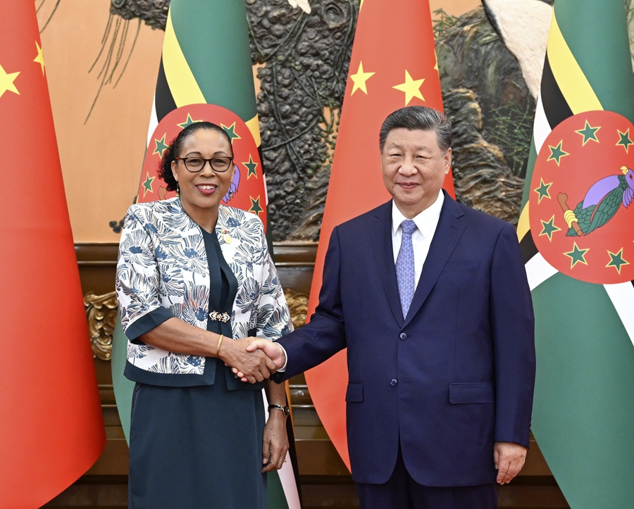 習(xí)近平國家主席がドミニカ大統(tǒng)領(lǐng)と會談