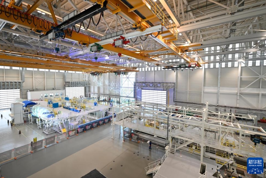 エアバス第2ラインプロジェクトの総合組立工場（10月22日撮影?孫凡越）。