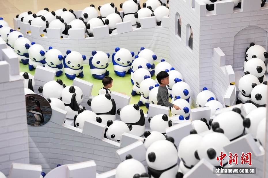 パンダのインスタレーションで祝う國際パンダデー　北京